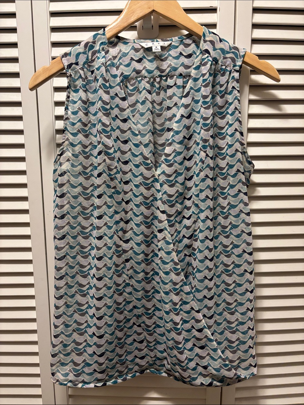 Cani Tweet print semi-sheer top
